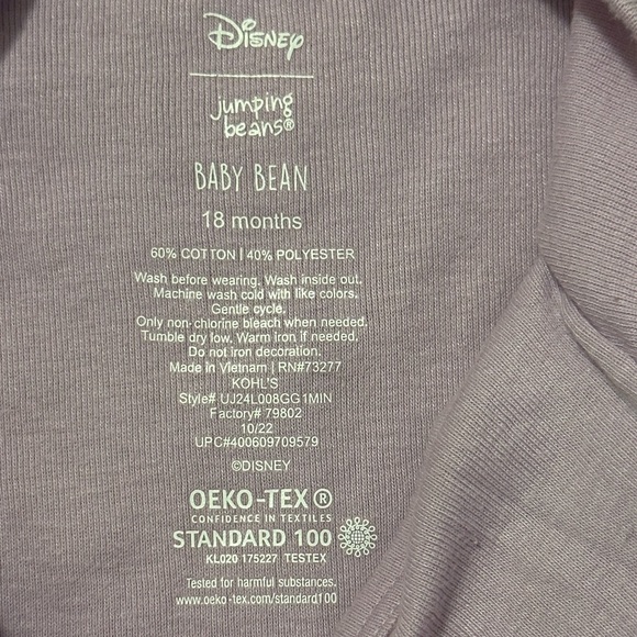 Disney Jumping Beans Bodysuit with Minnie Mouse Design Baby Girl Size 18 Months - Picture 3 of 4